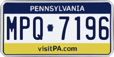 PA license plate MPQ7196