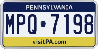 PA license plate MPQ7198