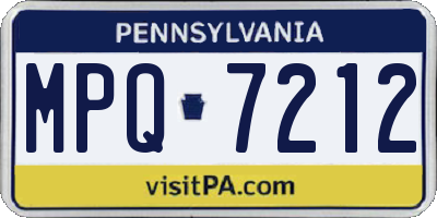 PA license plate MPQ7212