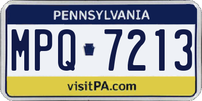 PA license plate MPQ7213