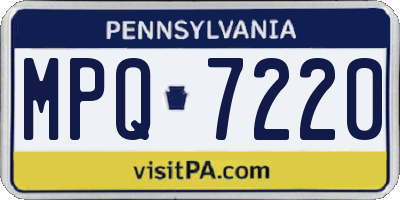 PA license plate MPQ7220