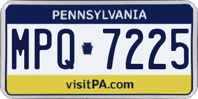 PA license plate MPQ7225