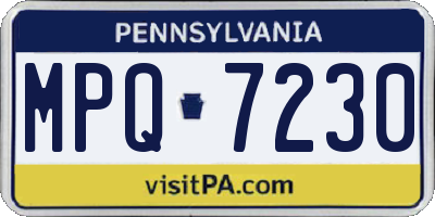 PA license plate MPQ7230