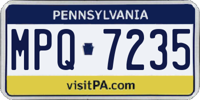 PA license plate MPQ7235