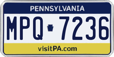 PA license plate MPQ7236