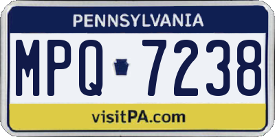 PA license plate MPQ7238