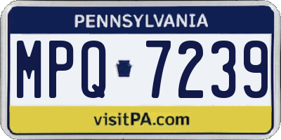 PA license plate MPQ7239