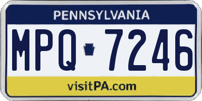 PA license plate MPQ7246