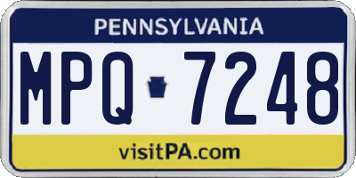PA license plate MPQ7248