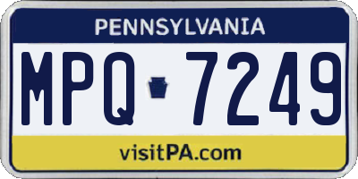PA license plate MPQ7249