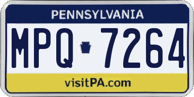 PA license plate MPQ7264
