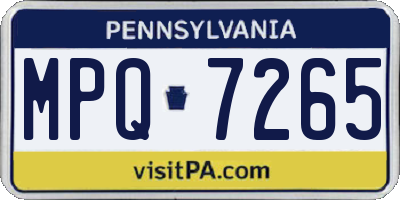 PA license plate MPQ7265