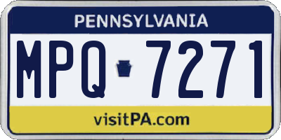 PA license plate MPQ7271