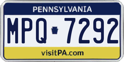 PA license plate MPQ7292