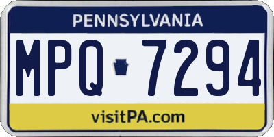 PA license plate MPQ7294