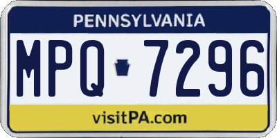 PA license plate MPQ7296
