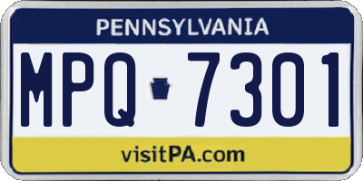 PA license plate MPQ7301