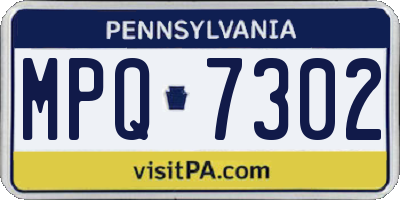 PA license plate MPQ7302