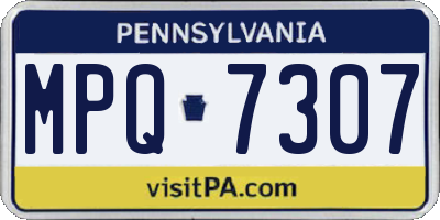 PA license plate MPQ7307