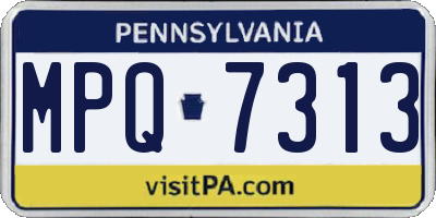 PA license plate MPQ7313