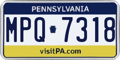PA license plate MPQ7318