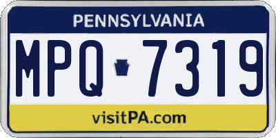 PA license plate MPQ7319