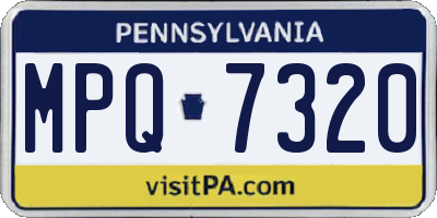 PA license plate MPQ7320