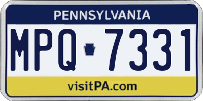 PA license plate MPQ7331