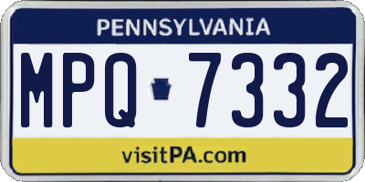 PA license plate MPQ7332