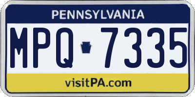 PA license plate MPQ7335
