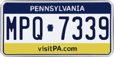 PA license plate MPQ7339