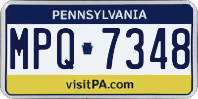 PA license plate MPQ7348