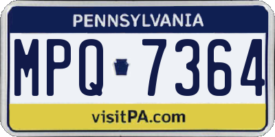 PA license plate MPQ7364