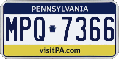 PA license plate MPQ7366