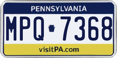 PA license plate MPQ7368