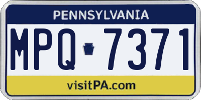 PA license plate MPQ7371