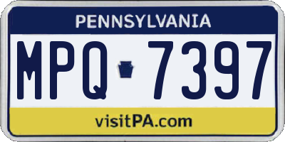 PA license plate MPQ7397