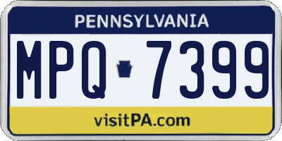 PA license plate MPQ7399