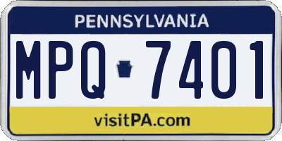 PA license plate MPQ7401