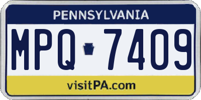 PA license plate MPQ7409