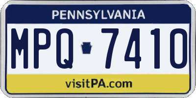PA license plate MPQ7410