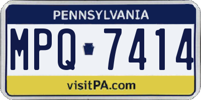PA license plate MPQ7414