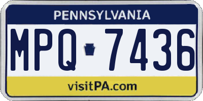 PA license plate MPQ7436