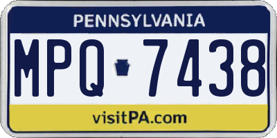 PA license plate MPQ7438