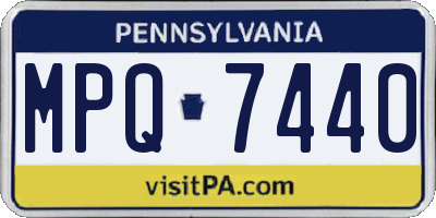 PA license plate MPQ7440