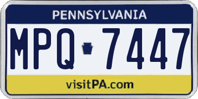 PA license plate MPQ7447
