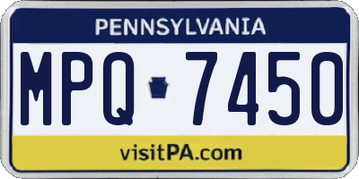 PA license plate MPQ7450