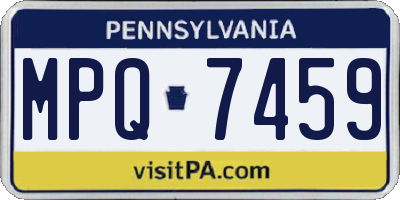 PA license plate MPQ7459