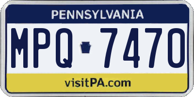 PA license plate MPQ7470
