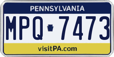 PA license plate MPQ7473